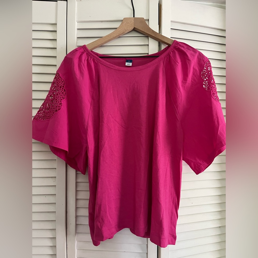 Old Navy Pink Embellished Blouse